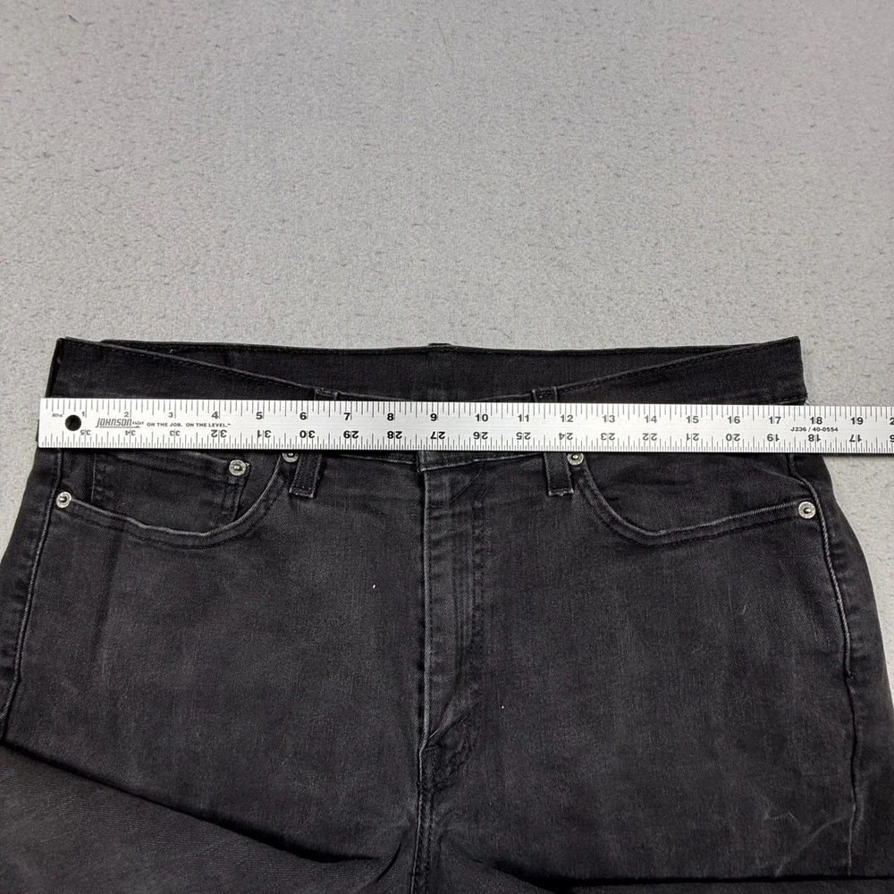Levis 511 Slim Fit Jeans Mens 36x32 Charcoal Black Denim Stretch Pants